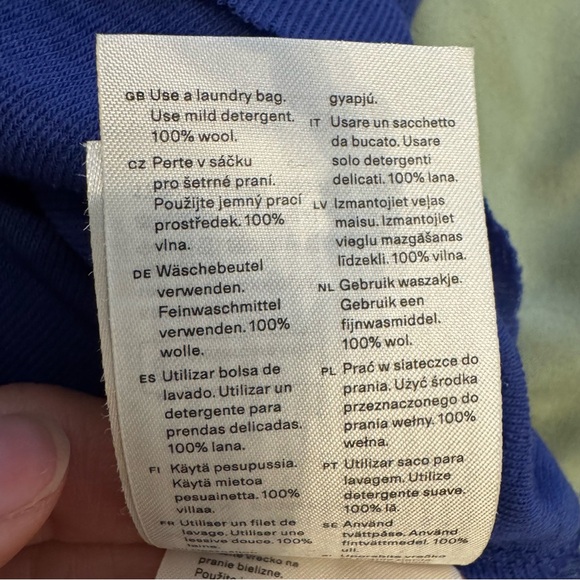 Arket Blue Sheer Wool Top in XS - Picture 4 of 4